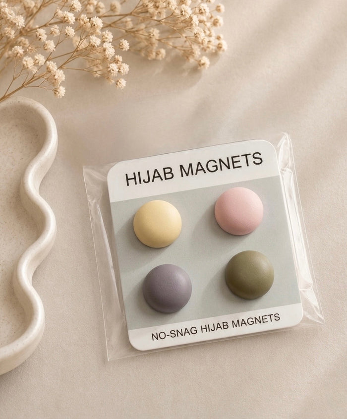 Premium No-Snag Hijab Magnets - Pastel Palette set