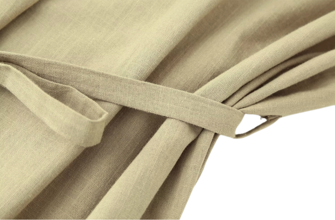 Ensemble cache-cœur en lin