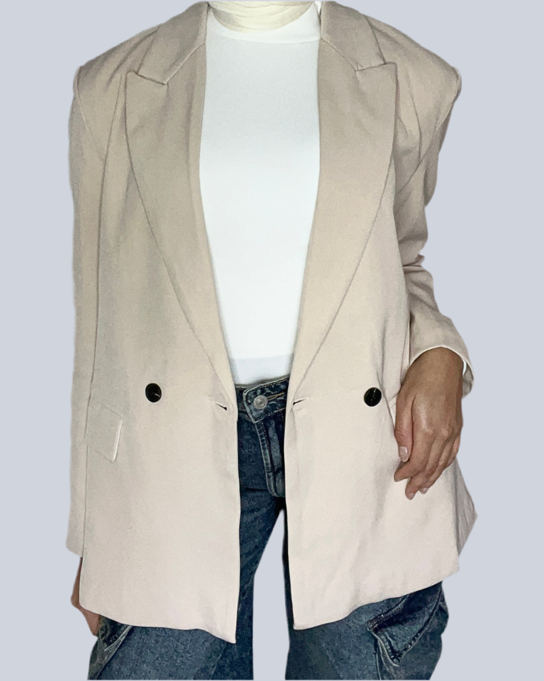 Blazer oversize beige