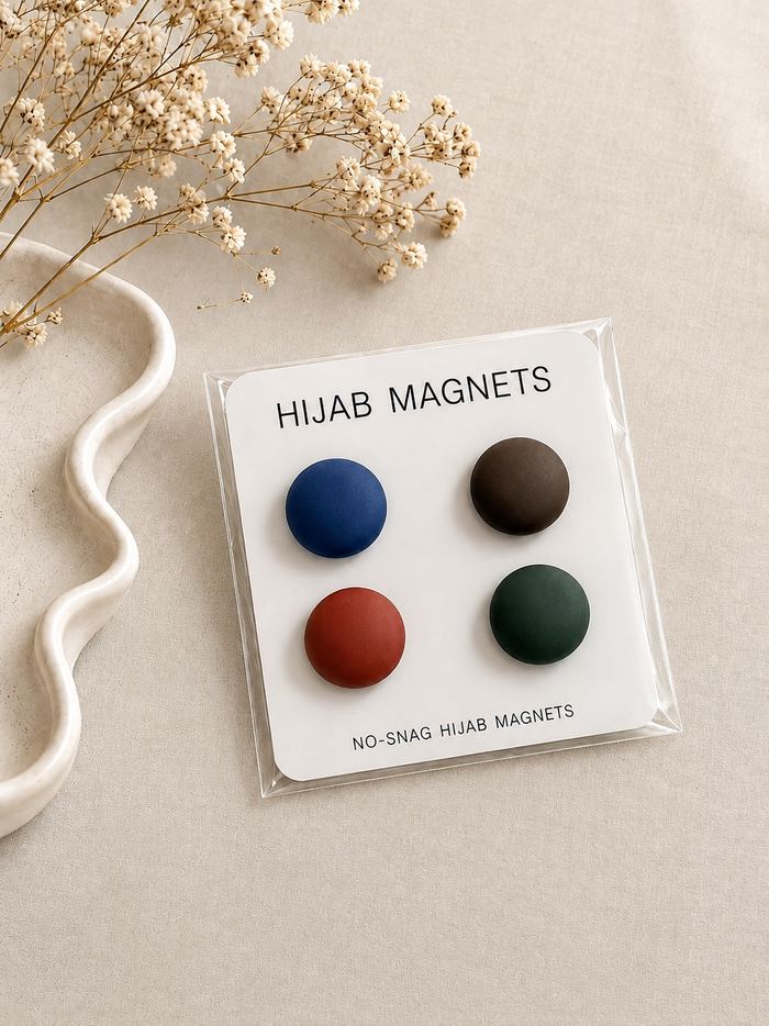 Premium No-Snag Hijab Magnets - Rich Jewel Tones set